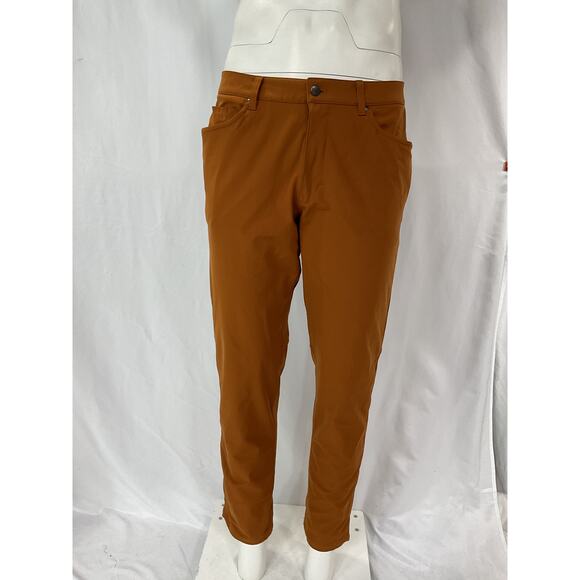 Lululemon 'Abc' Brown Classic-Fit Pant 34 *Warpstreme Size 36 - Picture 2 of 5